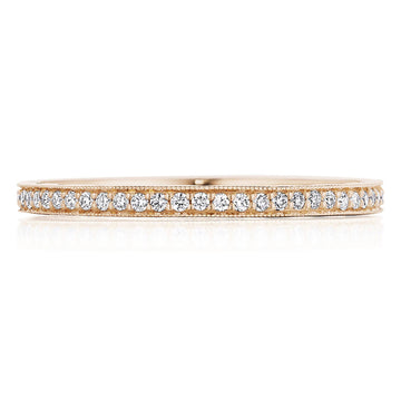 French Pavé Diamond Wedding Band